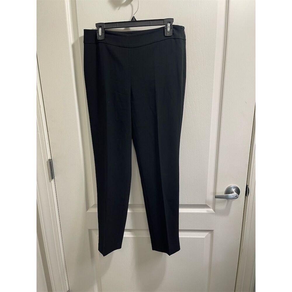 Talbots Women's Black Dress Pants Size 4 Business Solid Side Zip Closure- sku357